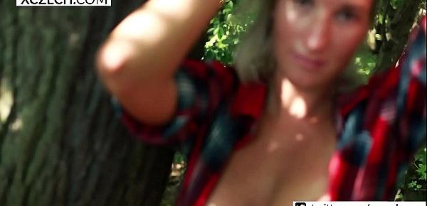 Country cowboy girl showing tits and pussy! Country style - XCZECH.COM